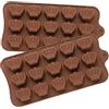 TTOA Stampo in silicone a 15 cavità a forma di corona, per cioccolatini, zucchero, cubetti di ghiaccio, argilla, cera, decorazione per torte, colore reale
