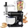LYAYYDS Impastatrice planetaria 9 in 1 con fermentazione, impastatrice a 6 velocità con timer, tritacarne, frullatore per succhi, affettatrice per verdure, macchina per pasta e biscotti,Silver