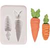 TTOA - Stampo per fondente in silicone per carota, stampo per glassa di Pasqua, 2 stampi per carote pasquali