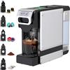 KOTLIE Macchina da caffè a capsule, Macchina da Caffè Multifunzione 5 in 1, per Nespresso Original/per Dolce Gusto/per A MODO MIO/ESE(44 mm) e caffè macinato, con sette impostazioni di volume dell'acqua