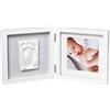 Baby Art My Baby Style Cornice Singola Portafoto con Kit Impronta per Mano o Piede del Neonato, Regalo Nascita o Bomboniera per Battesimo, Sfondo Grigio