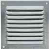 Amig - Griglia ventilazione - Griglia quadrata con zanzariera - Ideale per aerazione cucina e bagno - 100 x 100 mm - Alluminio - Argento