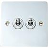 Merriway Bulk Hardware BH02981 Placca con Interruttore a Levetta per Luce Posizioni Vie, Finitura Cromata, Bianco