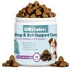 GMStahlei Probiotici per Cani contro le Allergie, 100 PCS, Con Olio di Pesce Omega-3,Colostro & Probiotici,Sollievo dal Prurito, Cura di Pelle e Mantello, Supporto Immunitario per Allergie Stagionali (A)