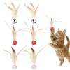 Vlecexs 6 Pezzi Piume Gomma Palline Rimbalzanti Gatti con Piume Gatto Giocattolo Sport Gattino Domestico Palle di Salto Giochi Interattivi Interno Palle Sportive Giocattoli Palla