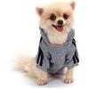 QiCheng&LYS Felpe Cani, Felpa cani Piccola Taglia, Cappotto Caldo Dell'animale Domestico (Grigio, XS)