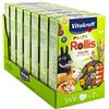 VITAKRAFT Rollis Anelli Croccanti per Roditori, Poveri di Calcio, con Erba Medica, l'Alimento Principale o come Snack tra un Pasto e l'Altro, senza l'Aggiunta di Zuccheri e Cereali, 7 x 500 g