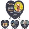 Naispanda Pietra Commemorativa Personalizzata per Animali Domestici con Foto, Nome e Data, Regalo di Condoglianze per la Perdita di un cane o di un gatto, lapide per la decorazione del cimitero per cani e gatti