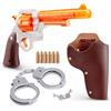XSHOT Role Play Cowboy by ZURU: Kit cowboy western con canna LED, 6 proiettili, manette, fondina. Giocattolo per divertimento all'aperto, per bambini 5+, adolescenti, adulti.