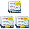 Aquafresh Dentifricio Tripla Protezione per tutta la Famiglia, Gengive Sane, Smalto Forte, Alito Fresco, Gusto Eucalipto Lime e Menta, Pacco da 36 x 75ml