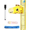 SLIAXINT Misuratore per bambini, testa di giraffa 3D, mobile, magnetico, 65-180 cm, lavabile, con pennarello, metro a nastro morbido, decorazione da parete, per ragazzi e ragazze