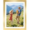 EYMPEU Cornice 15x20,Cornice Foto da Tavolo e Parete,1 Pezzo Dorata
