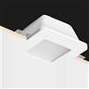 Dell ABM SRLS® Porta faretto a incasso quadrato a scomparsa in gesso ceramico verniciabile con copertura opaco con anello blocca faretto Per faretti GU10 100% Made in Italy
