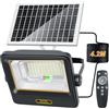 BOSITE 100W Faretto Led da Esterno Solare con Telecomando, 6500K Faro Led Esterno con Pannello solare,8000 mAh,IP67 Impermeabile,Luce Solare Led Esterno per Giardino Garage Parco