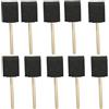 HREDZEO Pennello in Spugna,10 Pcs Spazzole in Schiuma Pennelli in Schiuma con Manici in Legno per Pittura Acrilica Pittura Decorativa Pittura Artigianato Pennelli in Schiuma