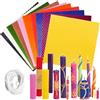 ANBOO Set di candele di cera d'api, piastre di cera per candele, candele di cera d'api, candele Kelber, lastre di cera per decorare candele, 10 colori con stoppino in cotone da 6 m