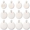 NBEADS 18pz Ciondoli Tag In Acciaio Inossidabile, 15/20/25mm Charms In Metallo con Etichetta In Metallo Ciondoli Vuoti Rotondi Piatti con Anelli di Salto per Orecchini Collana Bracciale Fai-Da-Te