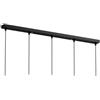 DESHOME L 80 cm Rosone lampada Bianco Rosone Lampadario 5 fori Rosone in metallo Rosone Nero opaco per 5 lampade Copricavo Rosone da soffitto, per lampada a sospensione Lampada da soffitto