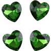 Blausky 20 pezzi da 18 mm a forma di cuore con strass a forma di cuore in vetro, decorazione a forma di cuore, pietre decorative colorate a forma di cuore, per gioielli fai da te, colore verde chiaro