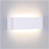 Lightess Applique da Parete Interno Moderno Lampada da Parete LED 4000K Bianco Neutro 16W lampada applique a Muro Luce Bianco 30 cm per Camera da Letto Scale Corridoio