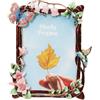 thewense Cornice portafoto decorativa con design floreale, cornice in metallo realizzata a mano in stile vintage, con fiori blu e viola, accenti a farfalla per decorazione domestica, 12,7 x 17,8 cm
