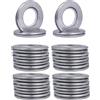 Mangood Aste per tende in acciaio inossidabile, anelli interni per tende in metallo con occhielli 40mm (1-9/16) Aste per tende a occhielli romane in acciaio inossidabile per finestra del bagno, set di 20 (20