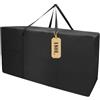 APKOL 180L Borse Stoccaggio,Borsa per Cuscini da Esterno Giardino per Esterni Vestiti,Piumoni,Trapunte,XXL Borsa Porta Cuscini da Esterno,Borsone Grandi Borse Trasloco Portaoggetti,100x55x33CM,Nero
