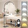 Adonafy Lampada Extension Ciglia Professionale: 18 Lampada Per Extension Ciglia Regolabile con Testa Regolabile 360°& 5 Colori Dimmerabili con Una Lente D'ingrandimento per Tatuaggi, Salone, Casa