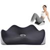 Luxvara Cuscino per Sedile, Cuscino Sedia Ufficio, Cuscini Ortopedico Seduta per Coccige, Antidecubito Cuscini Ergonomico Memory Foam, per Ufficio Casa Auto Sedia a Rotelle, Nero