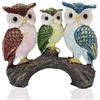 Irayin Statuetta decorativa a forma di gufo, ornamento a forma di gufo, regalo per donne, simpatiche decorazioni per soggiorno, cortile, giardino, libreria