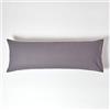 Homescapes federe Standard, King e Corpo Federa 100% Cotone Egiziano Percalle di 200 Fili Anti allergico, Cotone, Dark Grey, Body (19 x 54/48 x 136 cm)