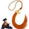 CDIXlmuz Nappa di laurea 2026 con nappe arancioni e ciondolo dorato, decorazioni per cappello di laurea