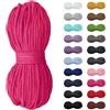 SLANTASTOFFE BRINGEN SIE UNSEREM STOFF L Slantastoffe 5 m di cordoncino di cotone 5 mm, cordoncino, sacca da ginnastica, 21 colori (rosa)