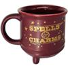 Harry Potter Tazza a forma di calderone (design incantesimi) in confezione regalo, 511 ml, prodotto ufficiale, marrone