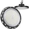 RIGIDON 1 Pezzi 150W UFO lampadario plafoniere, 15000LM 6000K faretto led interni, IP65 impermeabile proiettore led, lampada magazzino, bianco freddo illuminazione per industriale, officine, garage