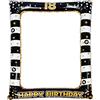 Andiker Cornice gonfiabile in oro nero Happy Birthday Photo Booth accessori di scena per donne uomini compleanno decorazione (oro nero, 18)