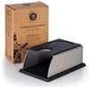 Buddy´s Bar - Barista Edition, Premium pressostato per Tutte Le Dimensioni di Tamper, 14 x 7/9 cm, Altezza: 5,5 cm, Stazione di Pressione per portafiltro Espresso, Accessorio Barista, Nero