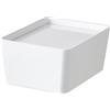 IKEA Kuggis - Scatola piccola con coperchio, in plastica, 13 x 18 x 8 cm, colore: Bianco