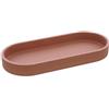 Generico Set accessori bagno completo Linea Marika in poliresina terracotta - Dispenser, Portascopino, Portaspazzolino, Portasapone e Vassoio (vassoio porta ogetti)