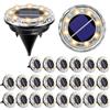 ArsMotin Luci Solari da Giardino, 8 LED Luci Solari da Incasso per Esterni Bianco Caldo 3000K, Lampade Solari da Terra IP65 Impermeabili, Luci Solari Esterno per Prato, Vialetto, Cortile(24 pezzi)