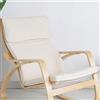 Generic Cuscino di ricambio per poltrona Poang, morbido cuscino in memory foam con fodera rimovibile, cuscino antiscivolo spesso imbottito per interni
