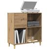 Nqyjm Mobile per dischi in legno ingegneria rovere Artisan 84,5 x 38 x 89 cm, mobile per giradischi, supporto per dischi in vinile, scaffale per CD elegante pratica moderna durevole robusta