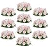 Inweder Fiori Finti per Centrotavola Matrimonio - 10Pezzi Fiori Artificiali Rosa per Centrotavola di Nozze Peonia di Seta con Base in Plastica Fiori Finti per Decorazioni Casa Anniversario Della Festa