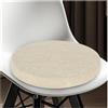 ELYSYSRL Cuscini Rotondi per Sedie Cucina 30/35/40/45/50cm Cuscini per Sedie Antiscivolo per Sedie da Pranzo,Esterno, Giardino, Cucina, Ufficio, Soggiorno(Beige,40x40x3cm Thick)