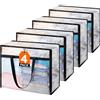 Lifewit Scatole per Vestiti in PP, Organizer Armadio Pieghevole Trasparente con Manici Rinforzati, Scatole Armadio, Scatoloni Trasloco per Piumoni, Coperte e Giocattoli, Resistenti, 40L, 4 Pezzi