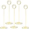 Srvnpioy 12 Pezzi Segnaposto Numeri da Tavolo per Matrimoni, 22cm Supporto Numero Portafoto per Festa, Supporti per Numeri Posto Foto da Tavolo, Porta Numeri Cartelli per Menu Posto Titolare (Oro)