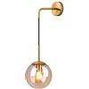 MZStech Lampada da parete industriale vintage 15 cm vetro globo goccia a parete apparecchio camera da letto corridoio lampada da parete retrò sfera di vetro Ambra(Ambra)