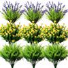YXYQR 18 fiori artificiali estivi, resistenti ai raggi UV, per esterni, scimmie finte, in plastica, felce verde, disposizione per portico anteriore, finestra, fioriera, cesto da appendere, giardino