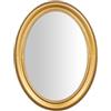 Biscottini Specchio da parete rotondo 84x4x64 cm - Specchiera bagno con cornice in legno - Specchio trucco rotondo oro - Specchio decorativo da parete