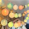 Aigostar Ghirlanda di luci a LED a batteria, 10 LED palline di cotone in 5 colori, 2,3 m, ghirlanda di luci interne, 2 modalità, per decorare la stanza, la casa, le feste, le vacanze, il matrimonio